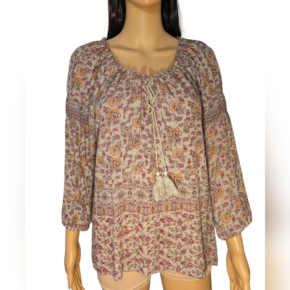 Nostalgia Bohemian Print Blouse Women's Large